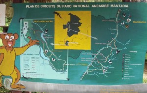 Map of Andasibe National Park in Madagascar
