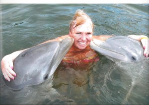 Fiona With The Dolphins